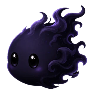 Vorg, the tier 1 Dark monster, a violet wisp of smoke.